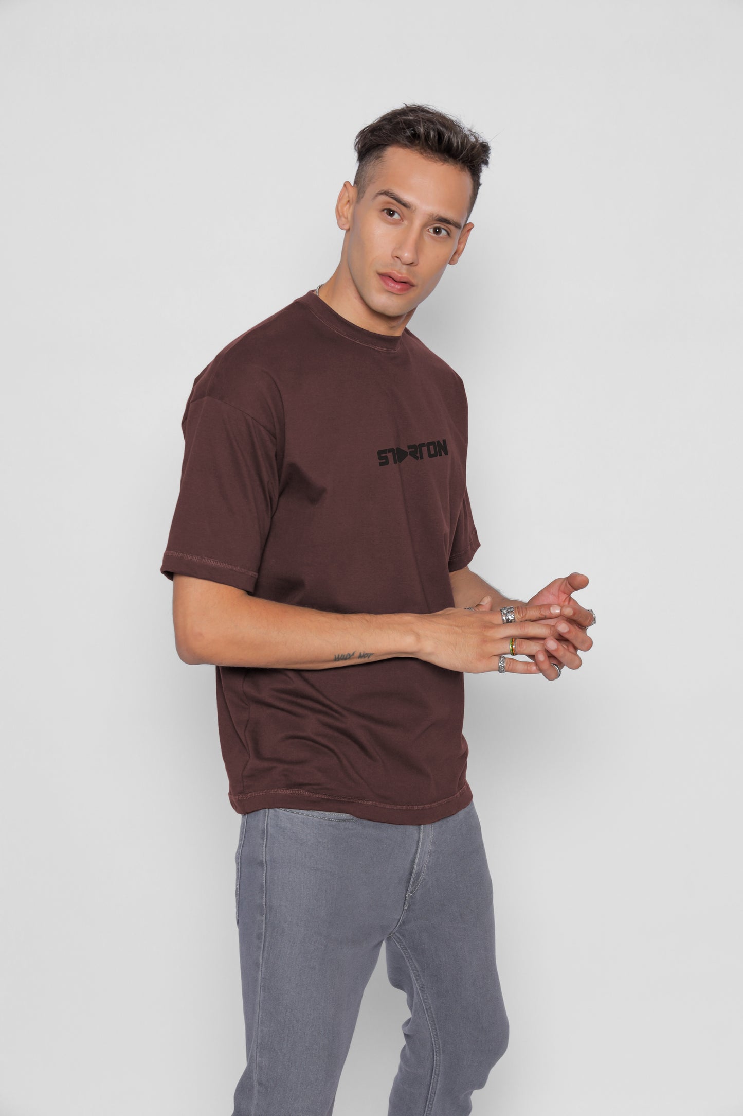 Starton Apparel 100% Cotton Oversize Loose Fit Drop Shoulder Cyber City Print