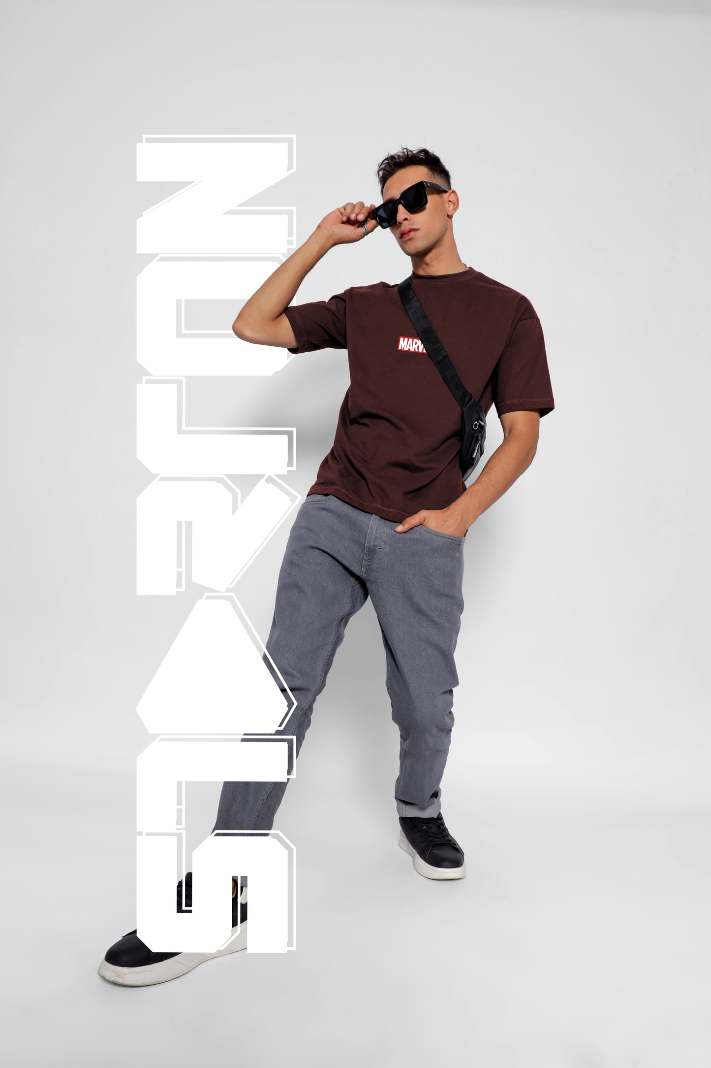 Starton Apparel 100% Cotton Oversize Loose Fit Drop Shoulder Cyber City Print