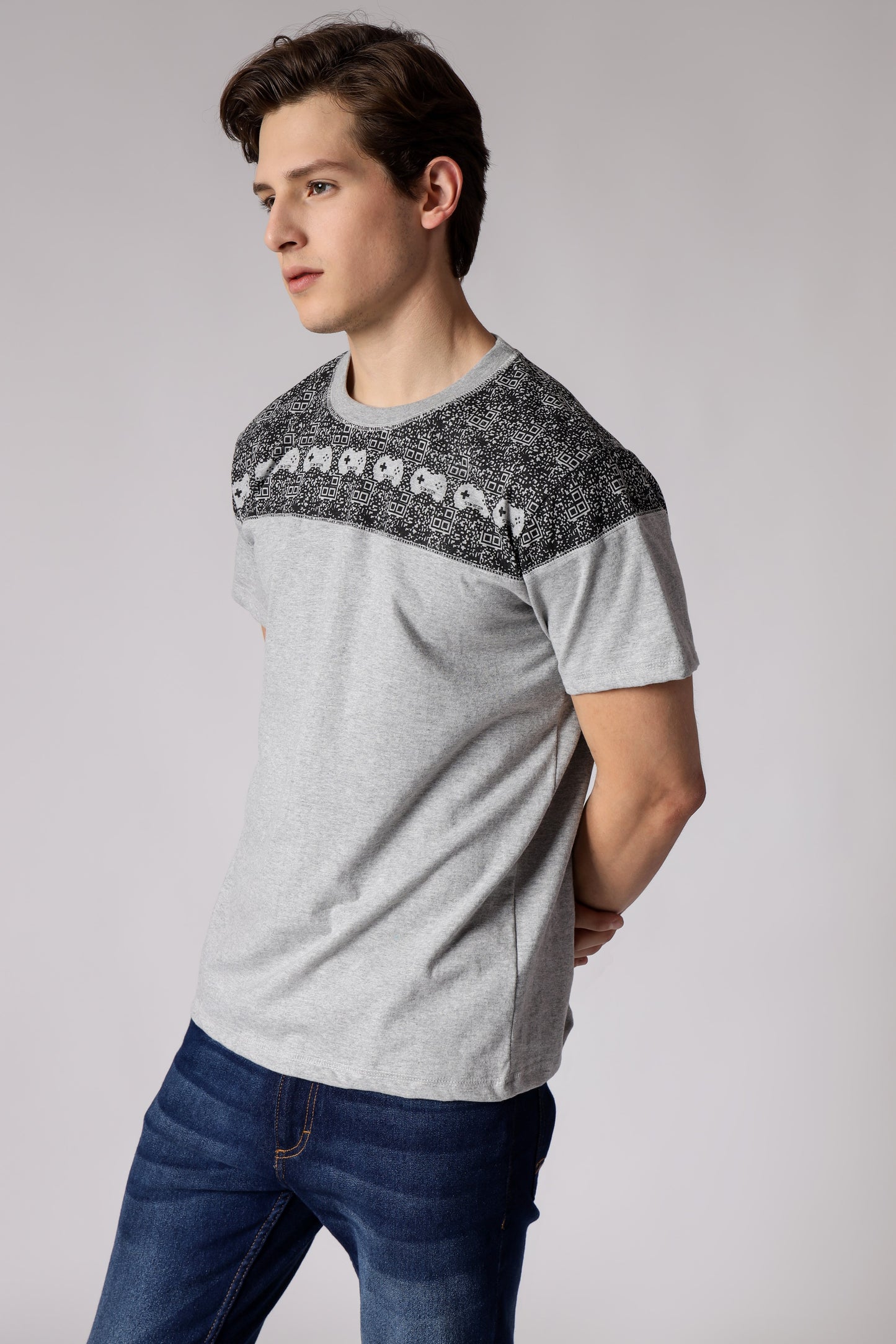 Starton Apparel Men's Round Neck T-Shirt Next Gen Black B-Code(STM-018)