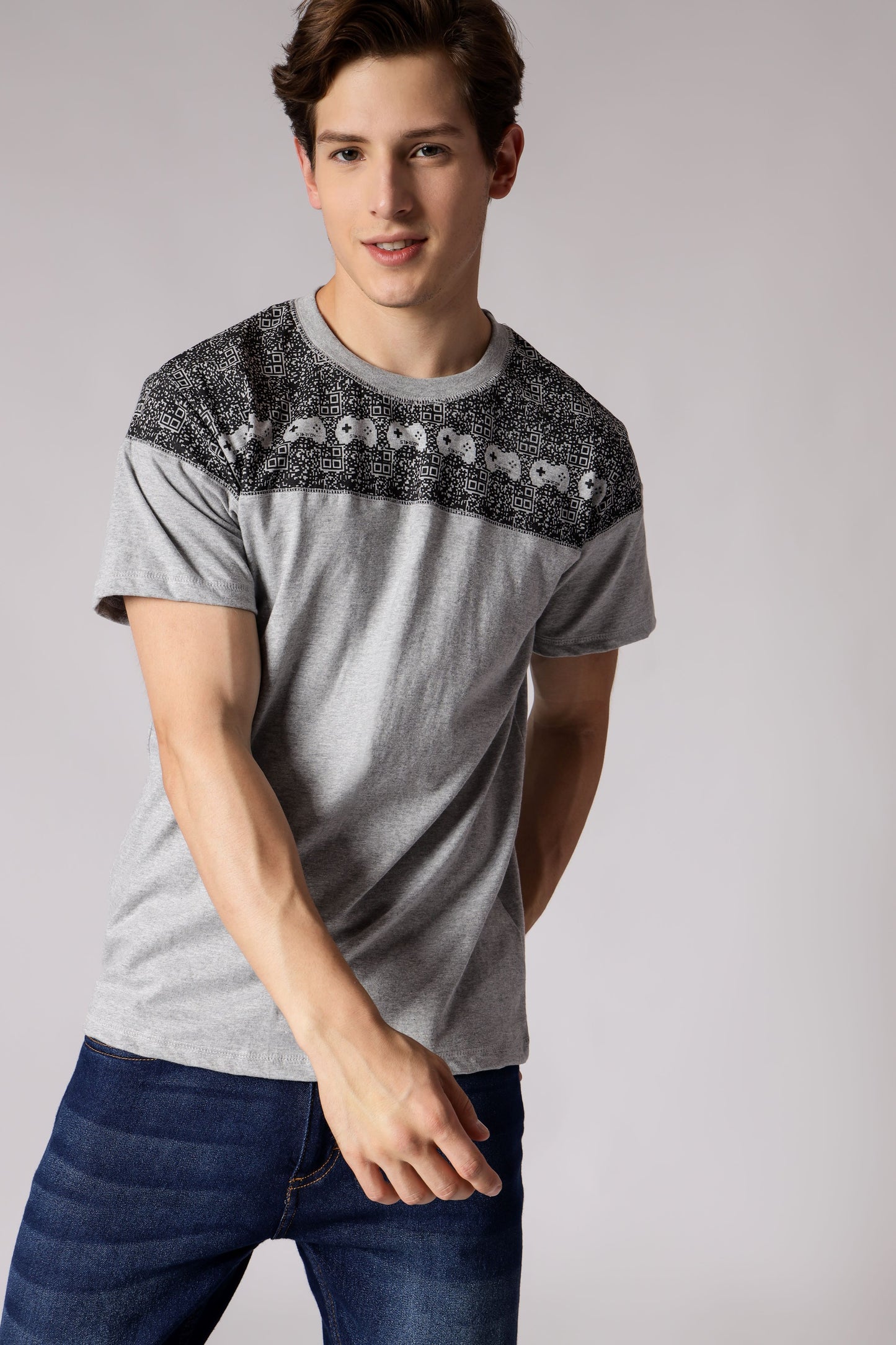 Starton Apparel Men's Round Neck T-Shirt Next Gen Black B-Code(STM-018)