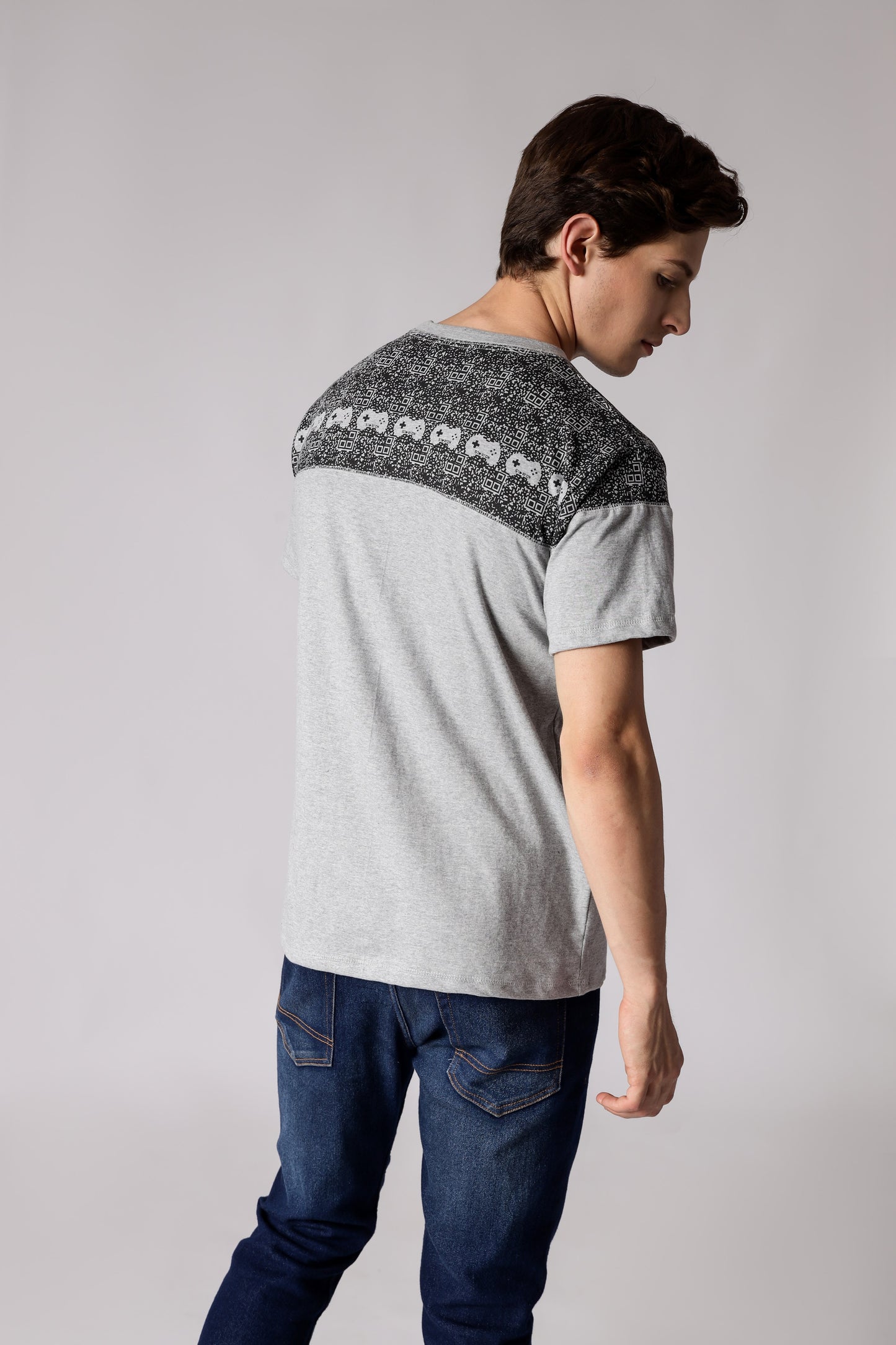 Starton Apparel Men's Round Neck T-Shirt Next Gen Black B-Code(STM-018)