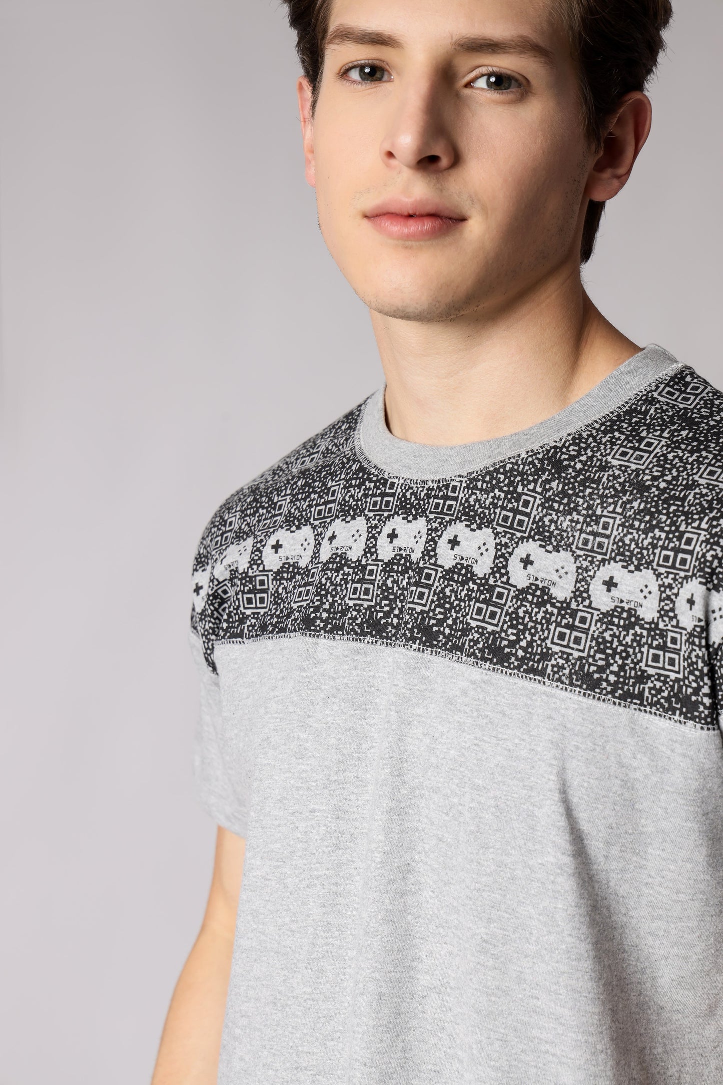 Starton Apparel Men's Round Neck T-Shirt Next Gen Black B-Code(STM-018)