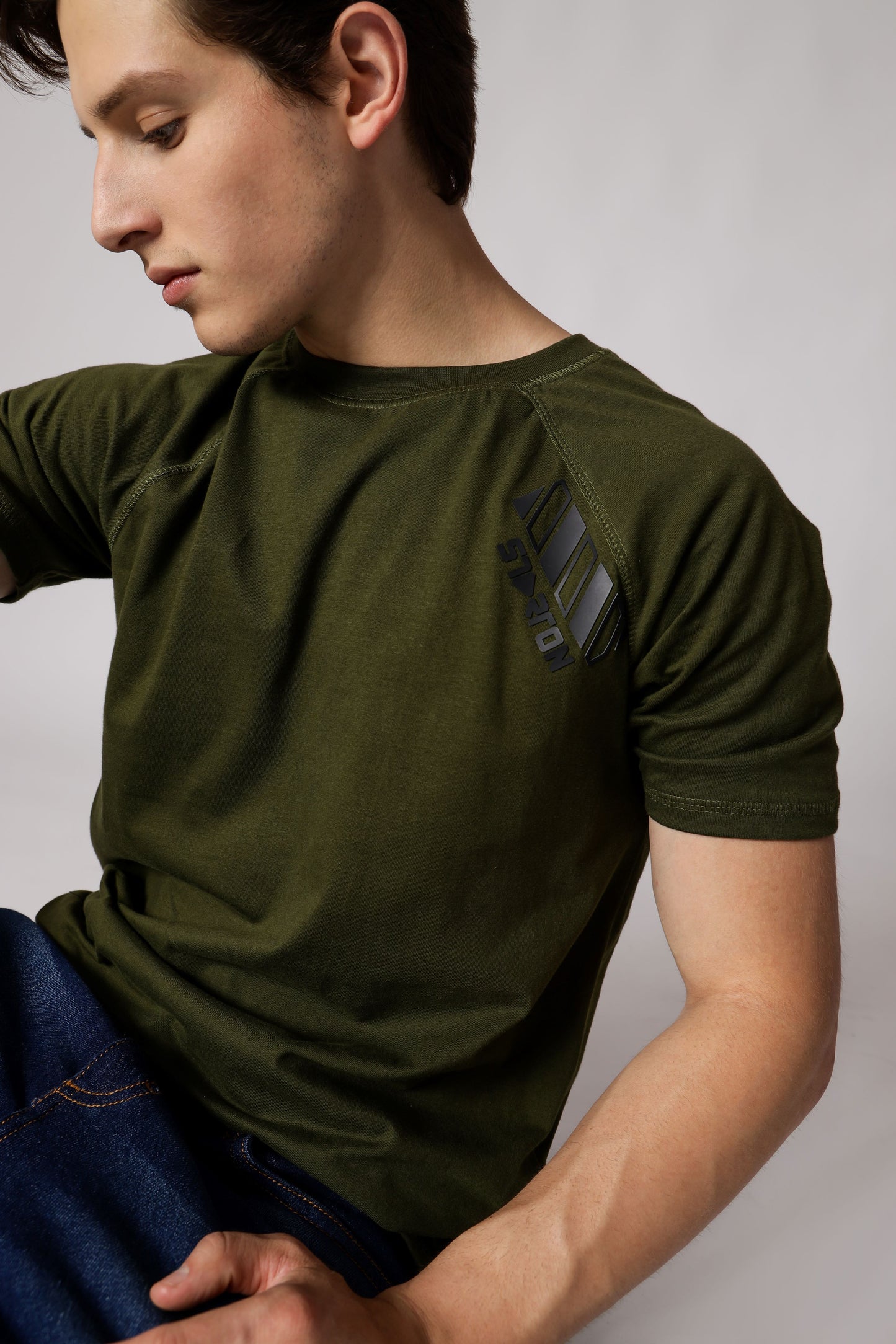 Starton Apparel Smart Slim Fit pre Combed Cotton (Bio-Washed) 180 GSM Short Sleeve T Shirt for Men (STM-007)