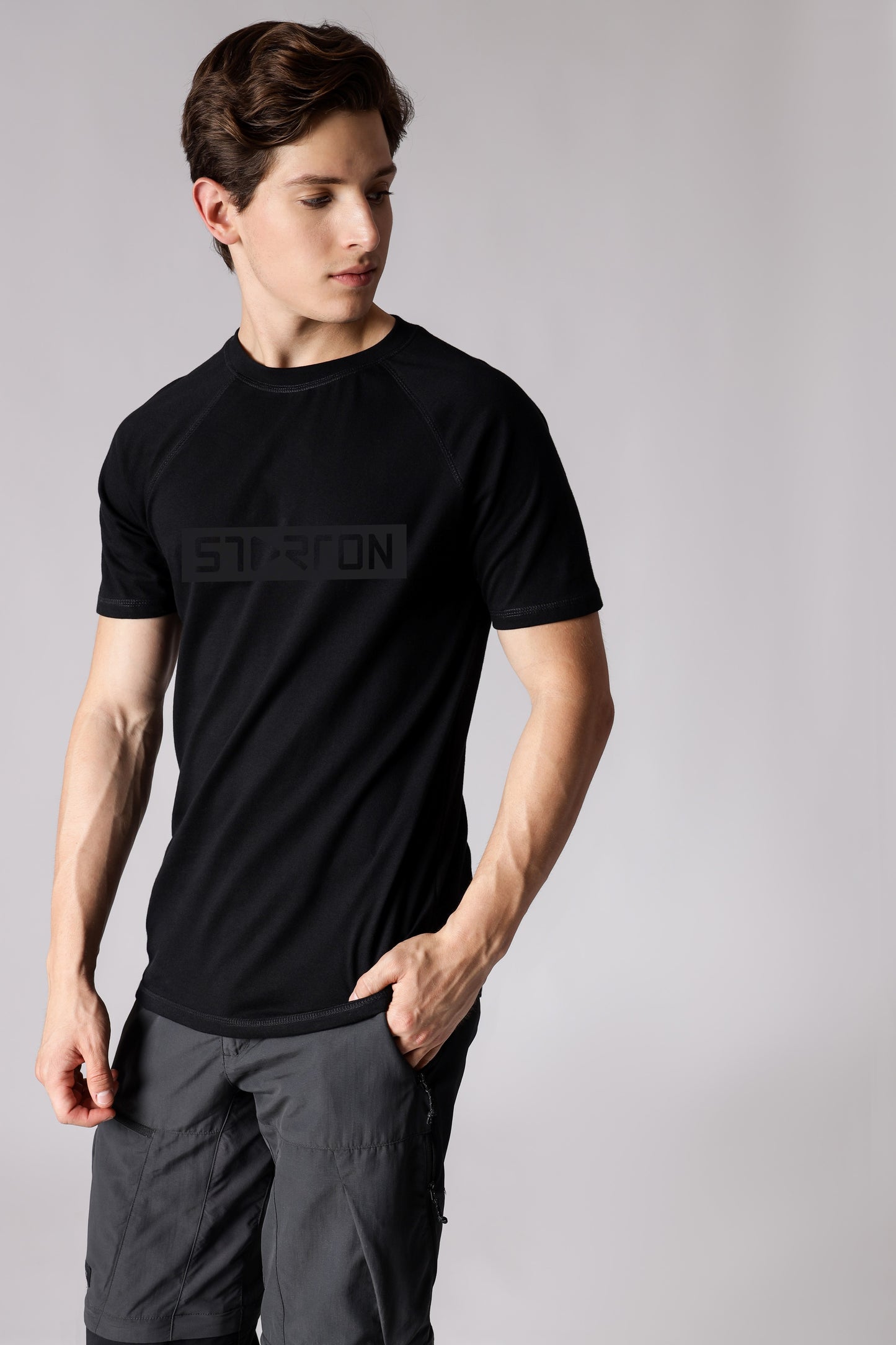 Starton Apparel Men's Round Neck T-Shirt Pure Pre Combed Cotton Bio-Washed Solid Color (STM-004)