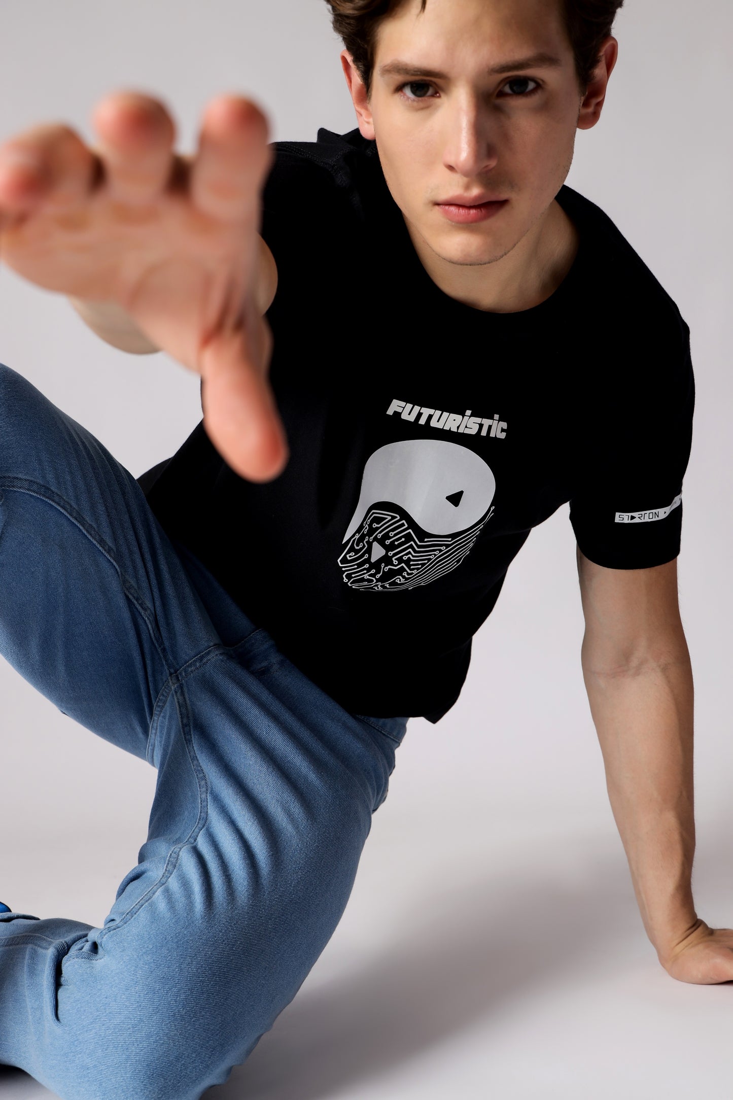 Starton Apparel Regular Fit 100% Cotton Futuristic Yin-Yang T-Shirt