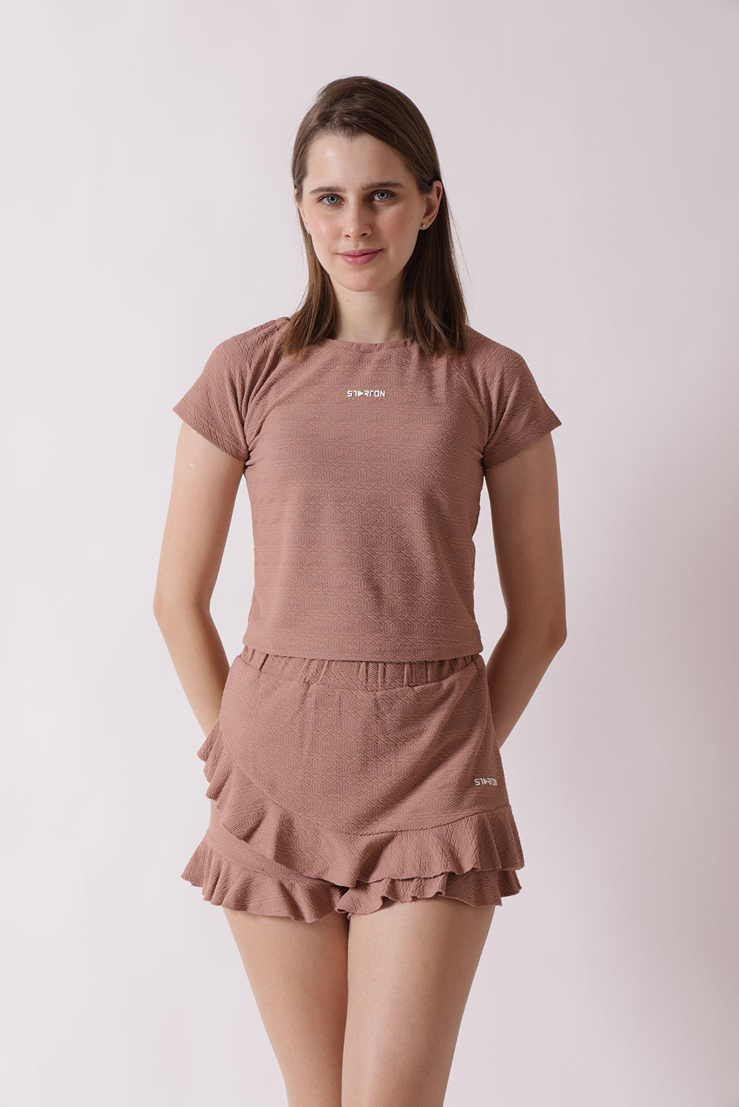 Starton Apparel Trendy Women's Boat Neck Top Fancy Lycra Stylish Western Co-Ord Set for Women