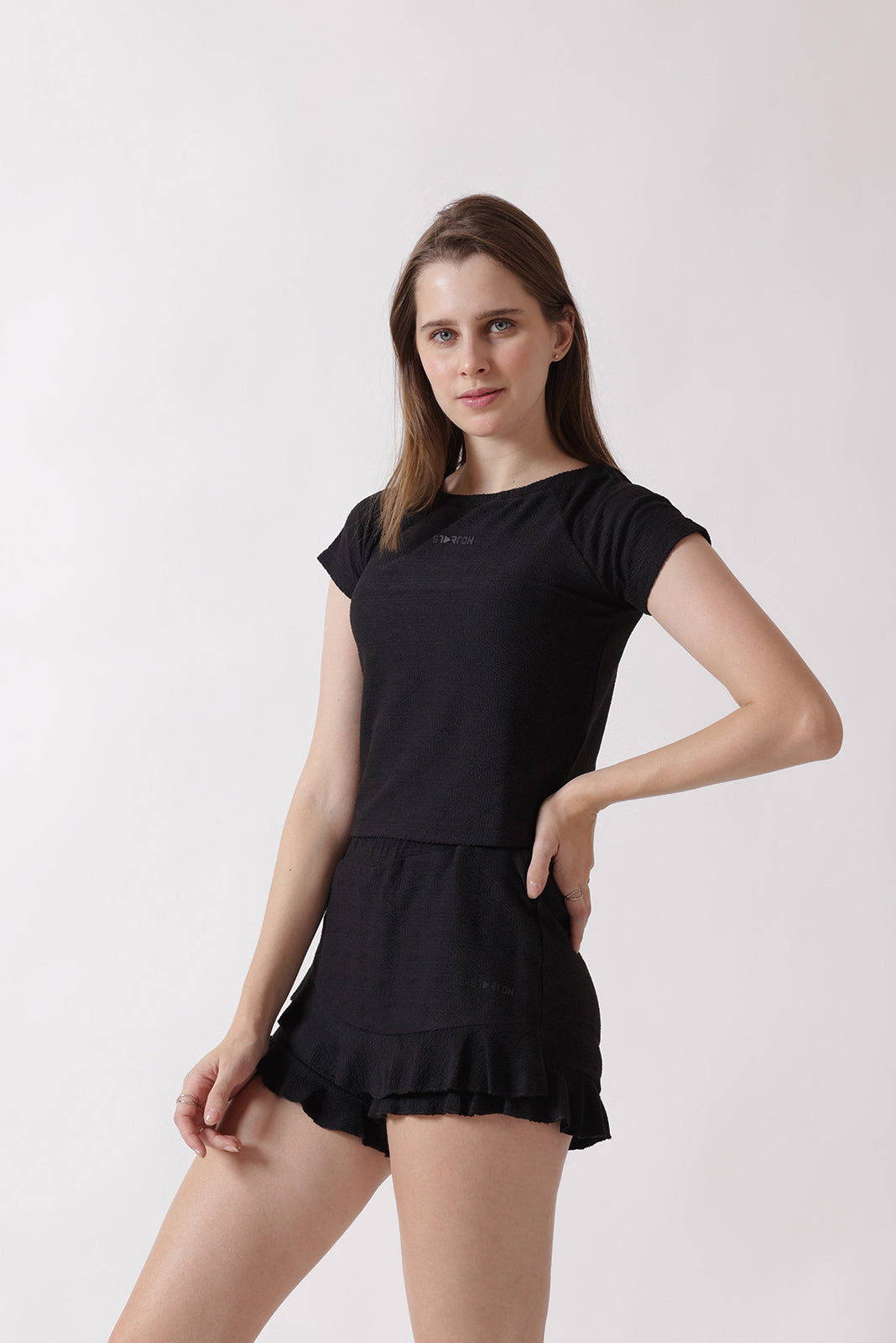 Starton Apparel Trendy Women's Boat Neck Top Fancy Lycra Stylish Western Co-Ord Set for Women