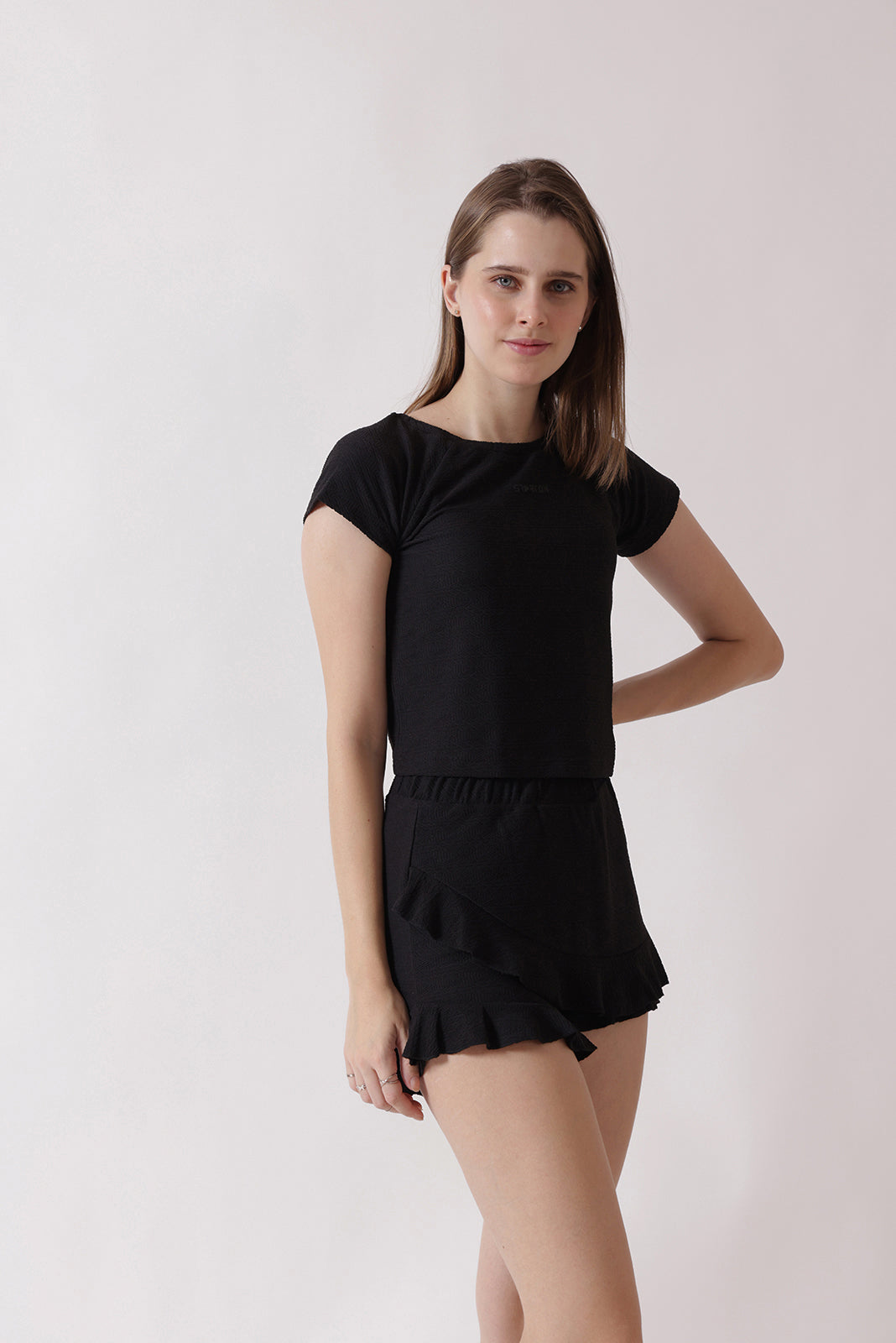 Starton Apparel Trendy Women's Boat Neck Top Fancy Lycra Stylish Western Co-Ord Set for Women