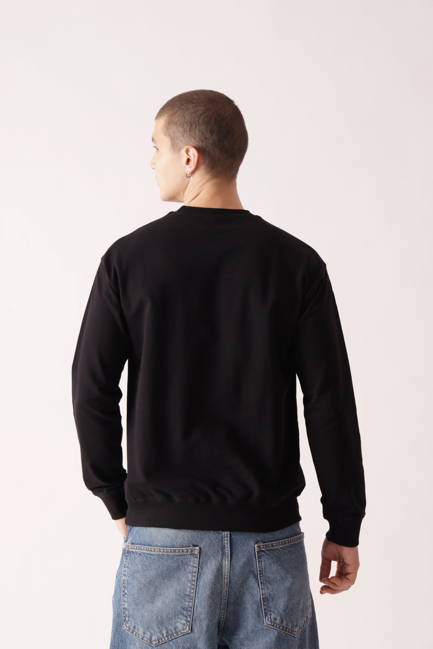 Starton Apparel Pure Cotton Terry 280GSM Black Oversized Sweatshirt