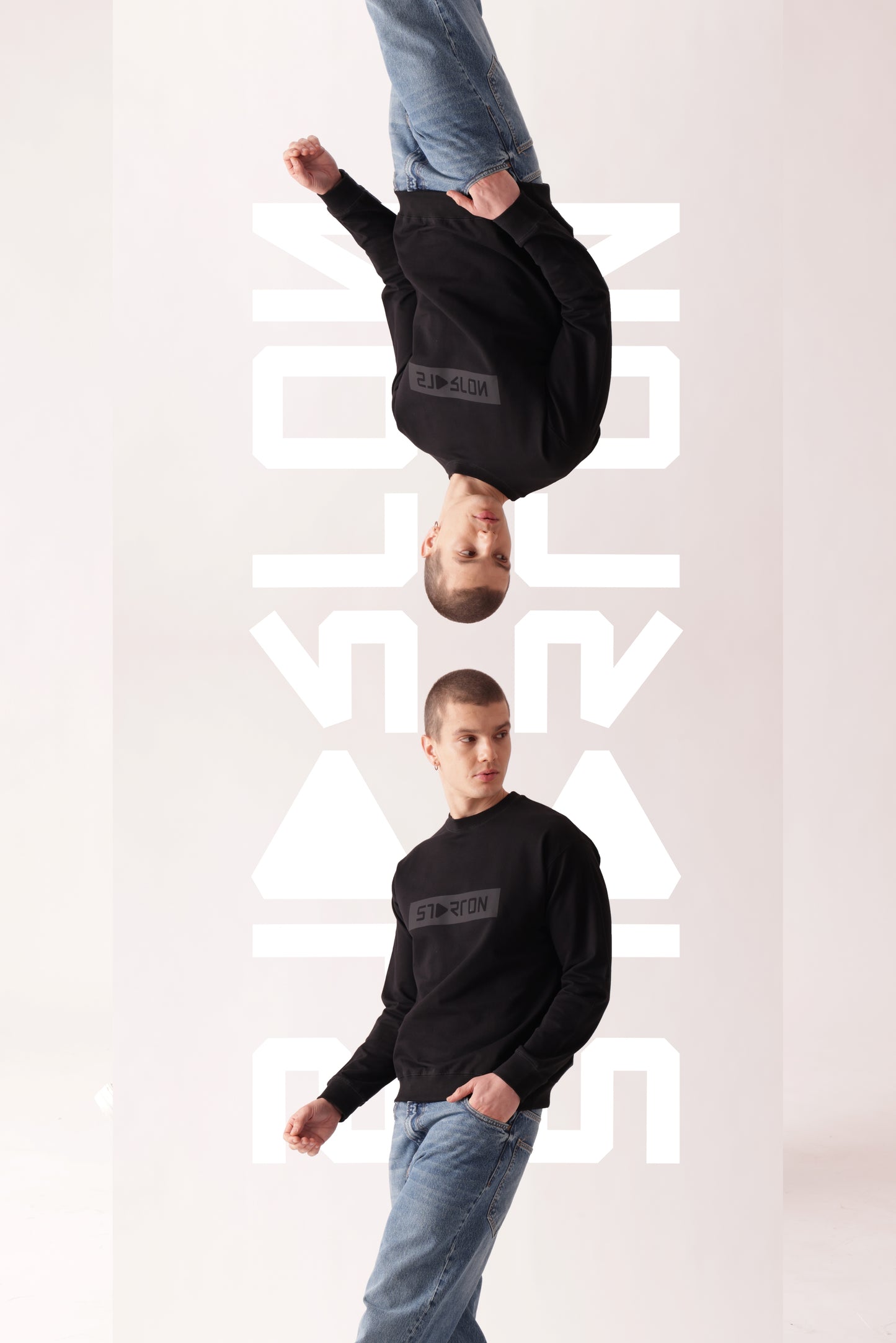 Starton Apparel Pure Cotton Terry 280GSM Black Oversized Sweatshirt