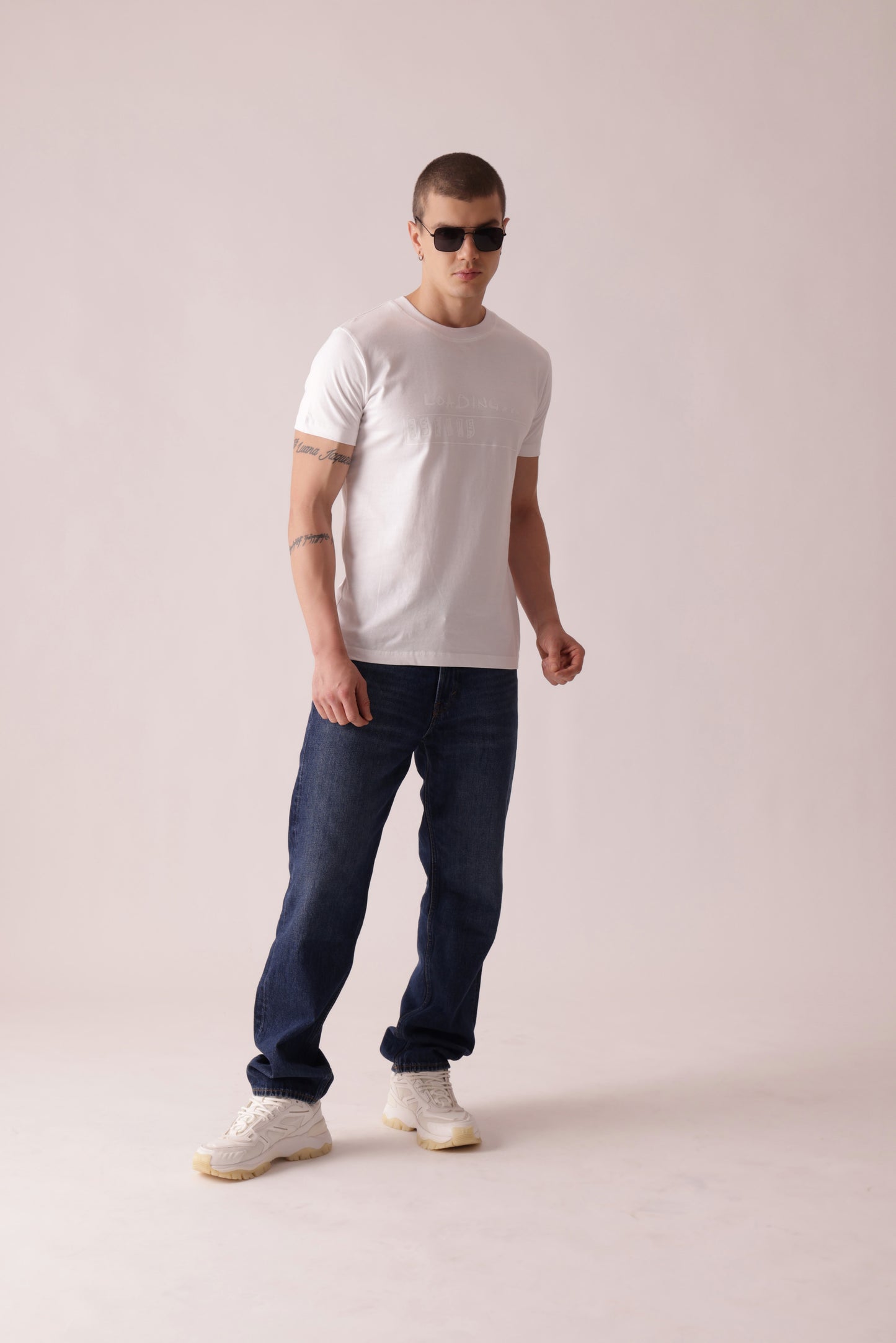 Starton Apparel Men's Crew Neck Pure Cotton 220GSM Regular Fit White T-Shirt
