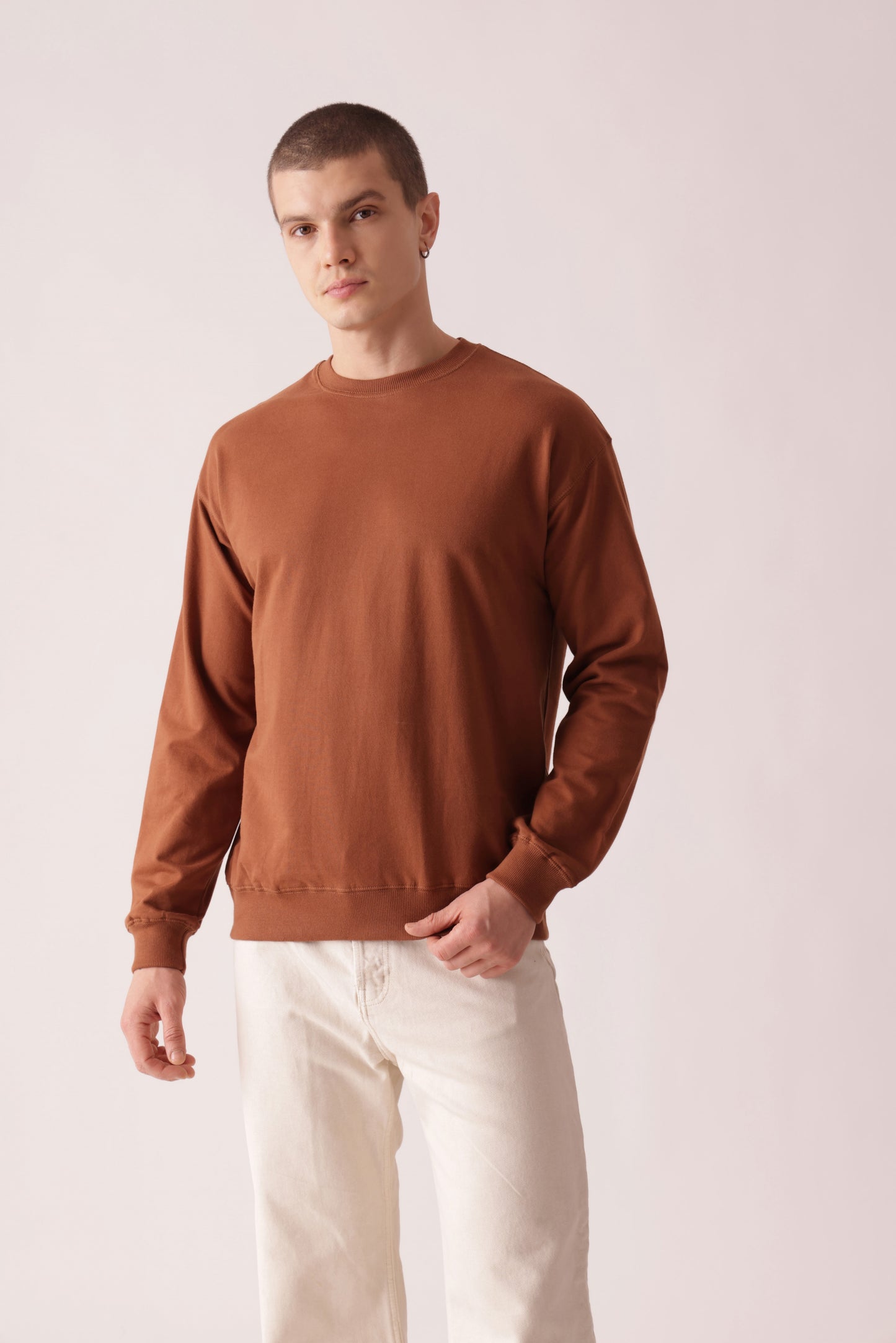 Starton Apparel Pure Cotton Terry 280GSM Brown Oversized Sweatshirt