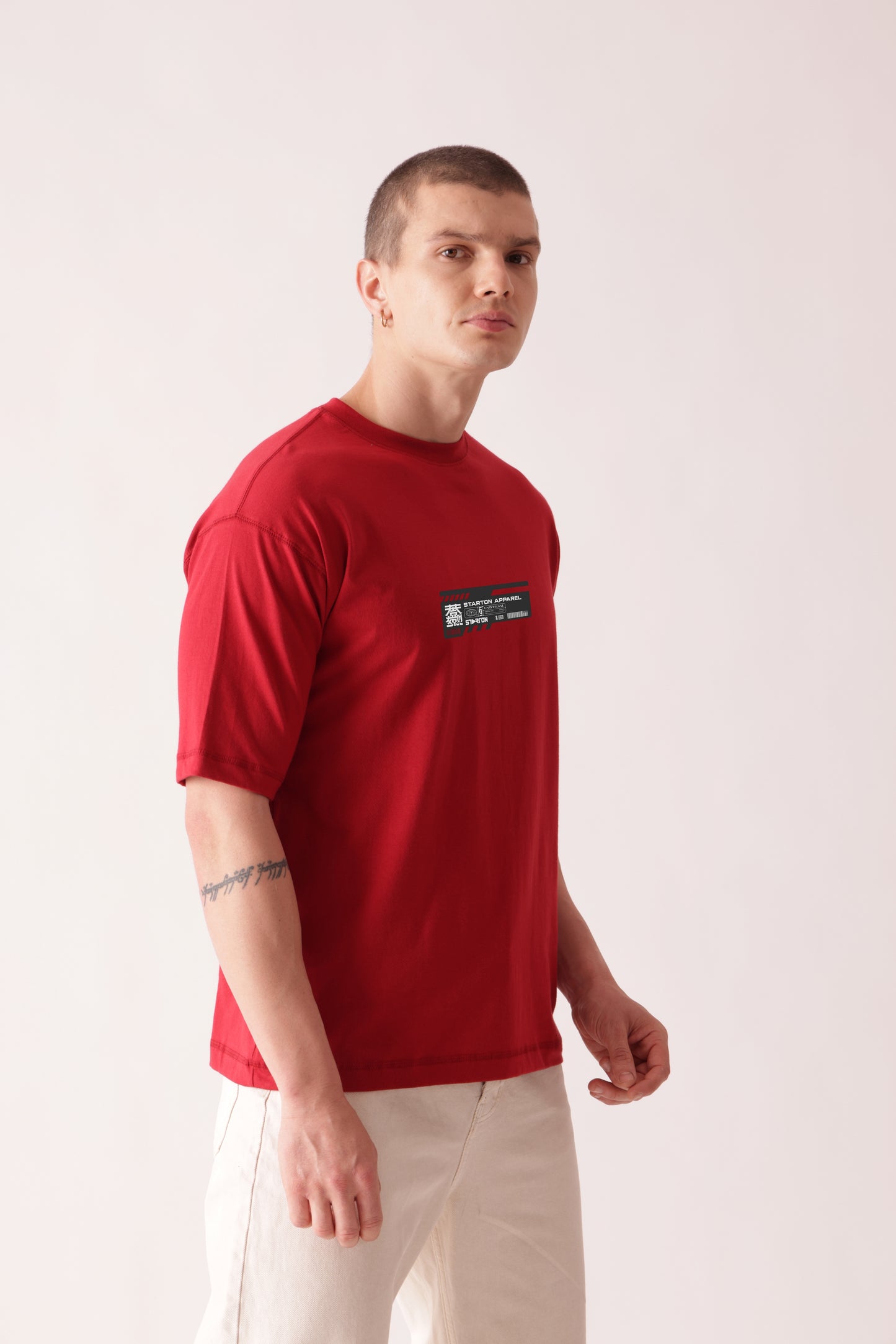 Starton Apparel Premium Oversized T-Shirt for Men, 100% Cotton Drop Shoulder
