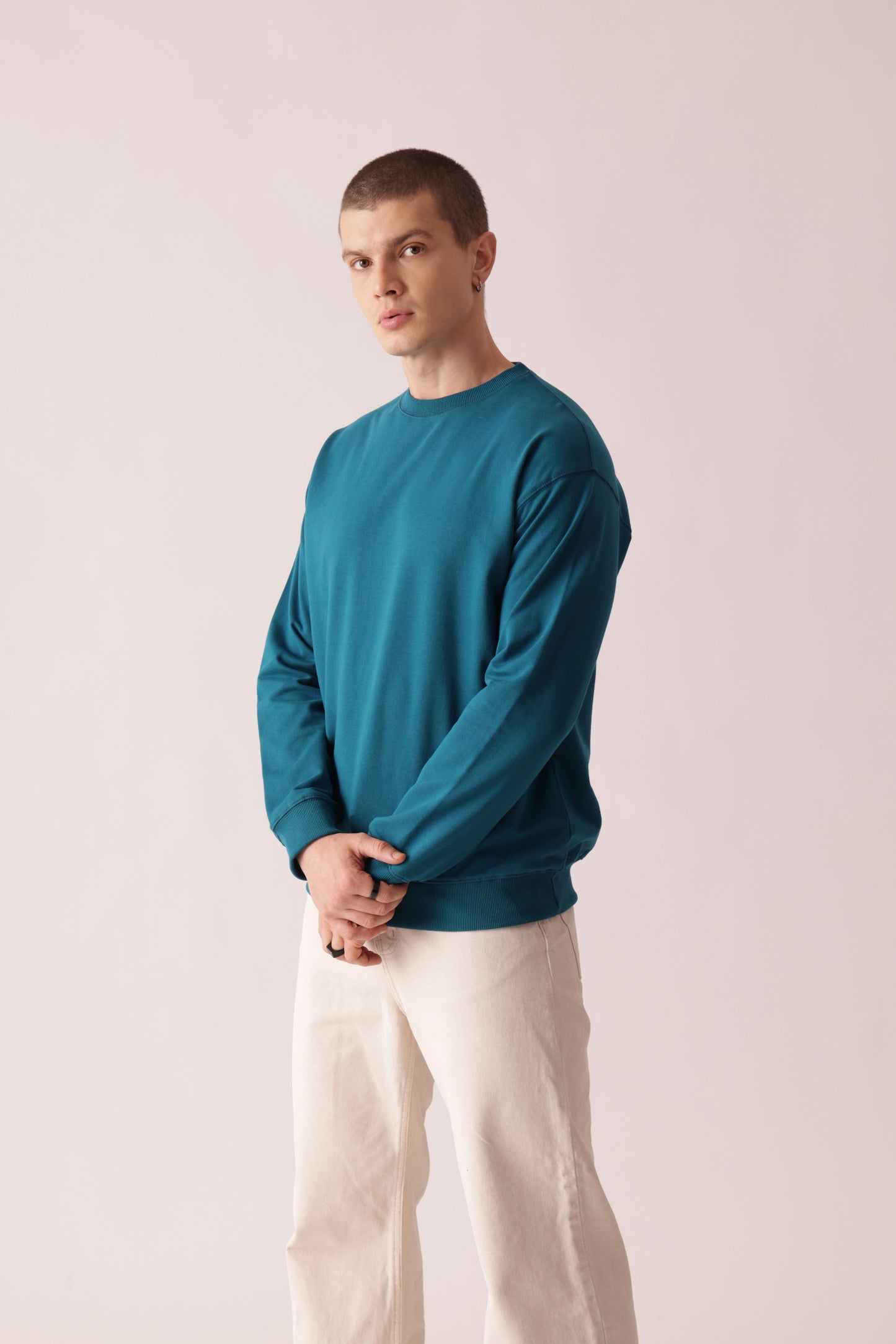 Starton Apparel Pure Cotton Terry 280GSM Teal Blue Oversized Sweatshirt