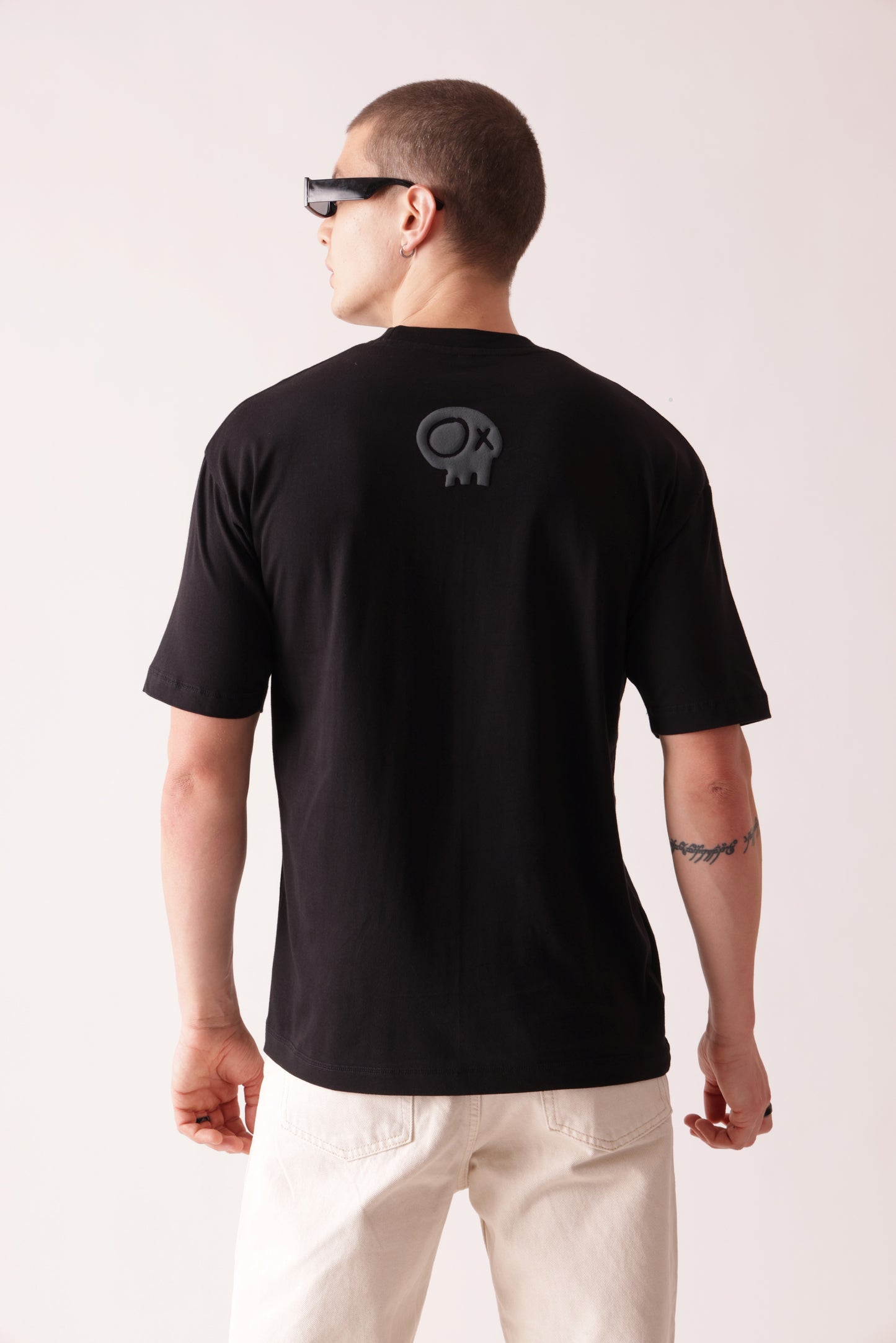 Starton Apparel Cotton Drop Shoulder Oversized T-Shirt ROGUE Front Back Printed