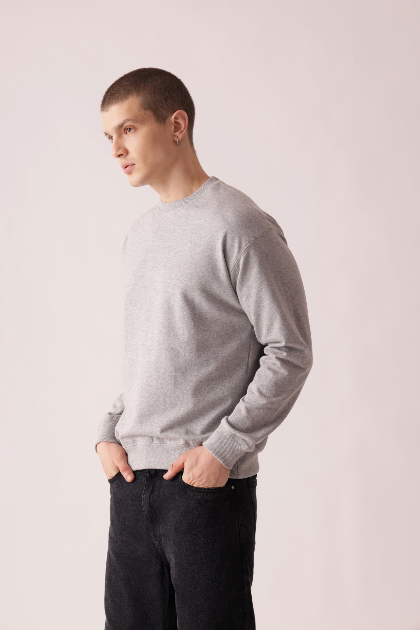 Starton Apparel Pure Cotton Terry 280GSM Grey Oversized Sweatshirt