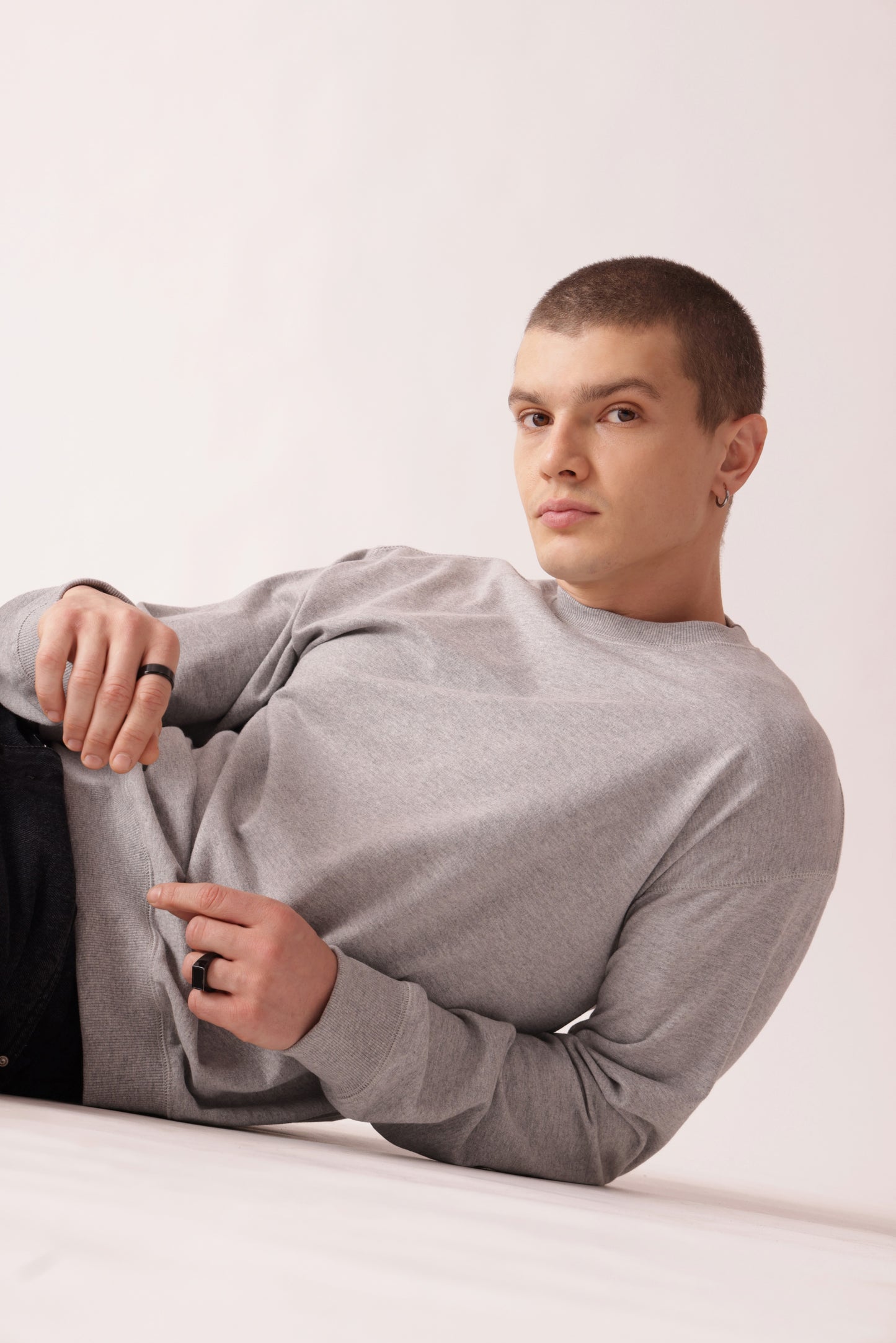 Starton Apparel Pure Cotton Terry 280GSM Grey Oversized Sweatshirt