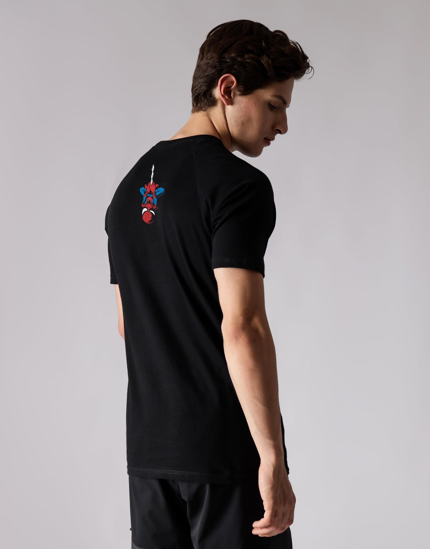 Starton Apparel 100% Cotton Spidey Superhero Graphic Regular Fit Men Raglan Sleeve Gym t Shirts for Men Workout