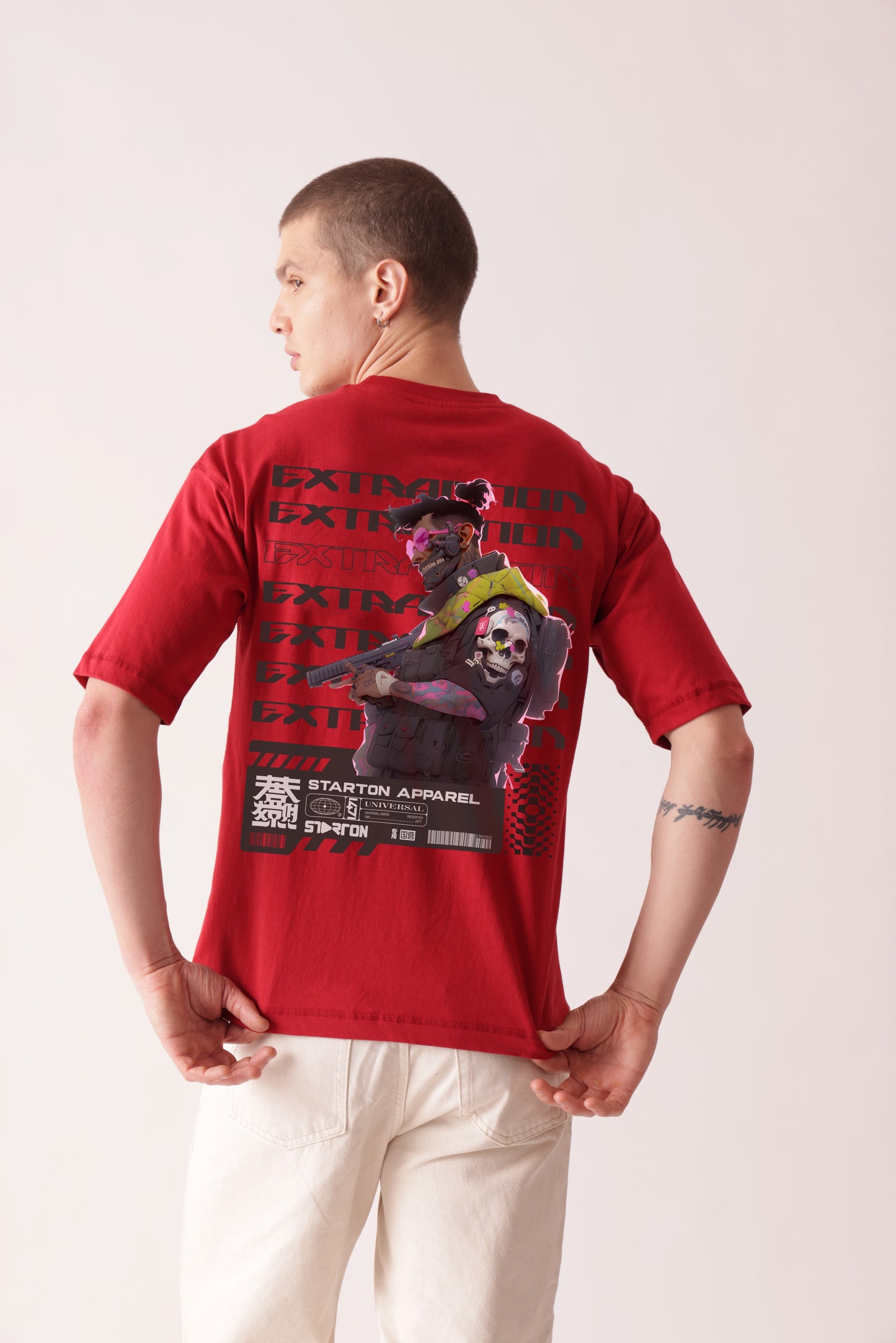 Starton Apparel Premium Oversized T-Shirt for Men, 100% Cotton Drop Shoulder