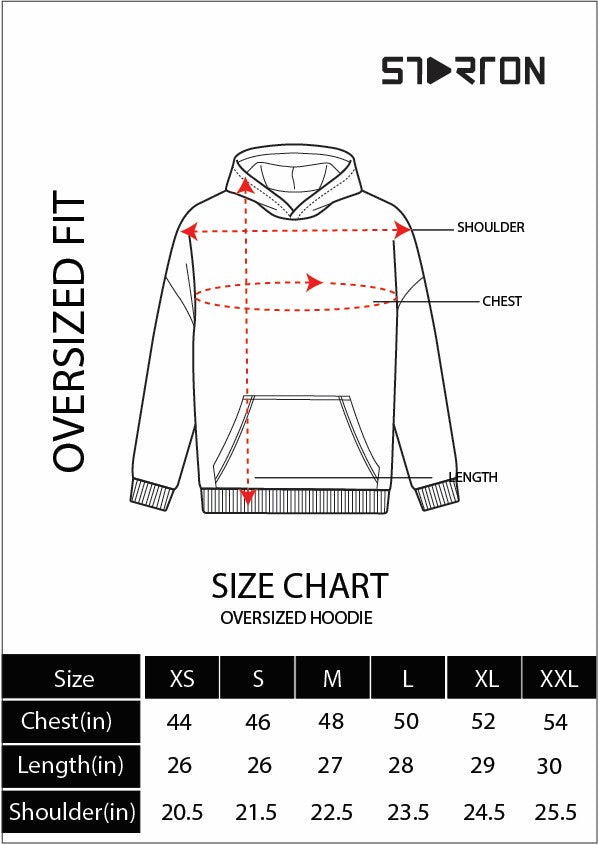 Starton Apparel Pure Cotton Fleece 450 GSM Oversized Hoodie Men