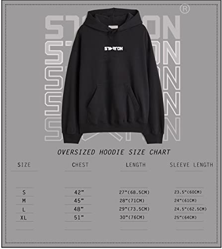 z Starton Apparel Men's Oversized Hoodies Light Weight 3D Print Typo