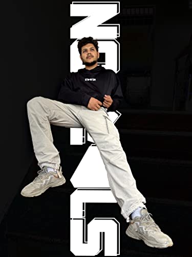 z Starton Apparel Men's Oversized Hoodies Light Weight 3D Print Typo