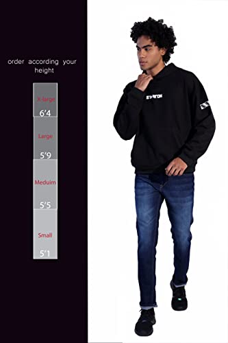 z Starton Apparel Men's Oversized Hoodies Light Weight 3D Print Typo