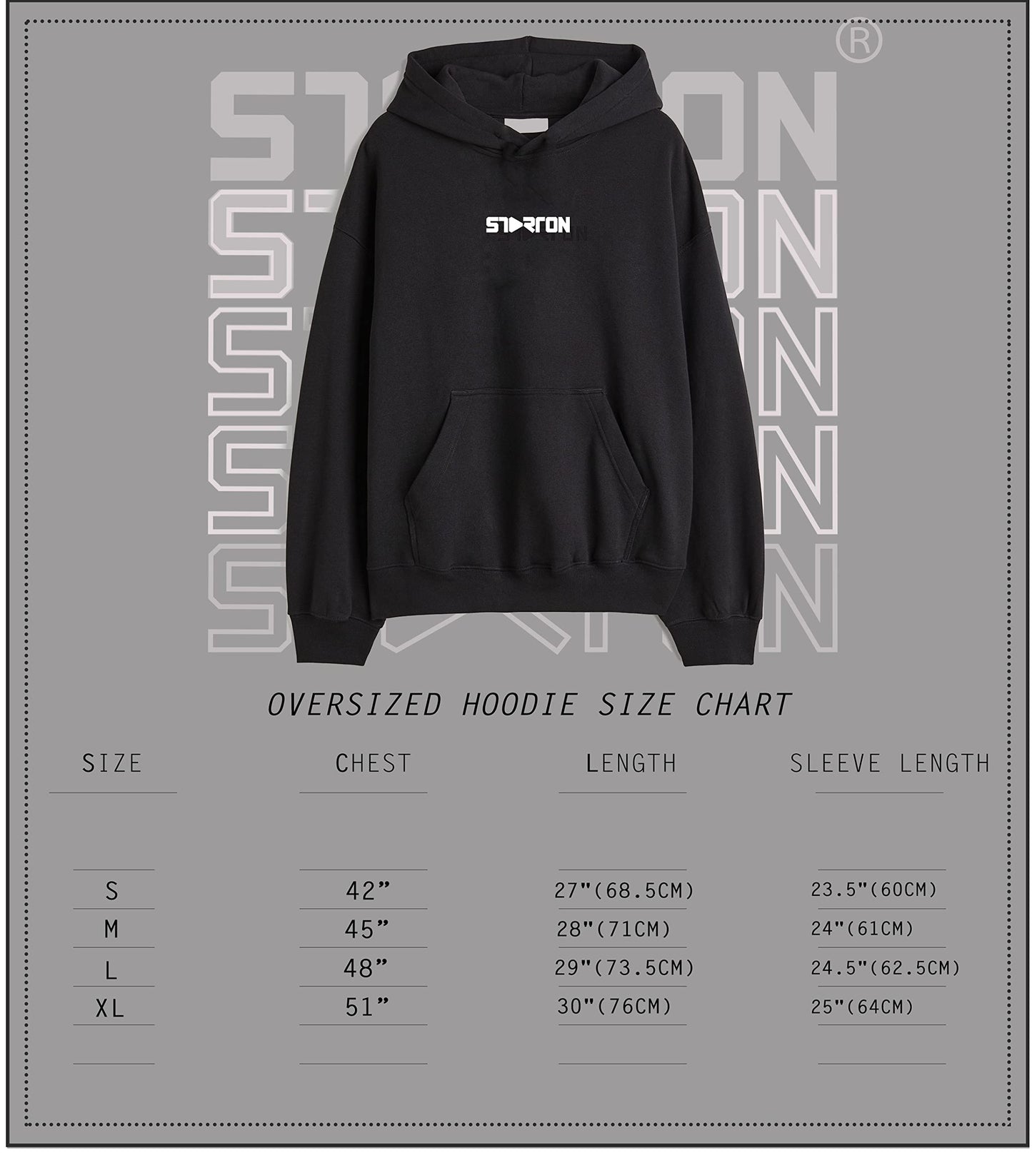 z Starton Apparel Men's Oversize Hoodie Light Weight