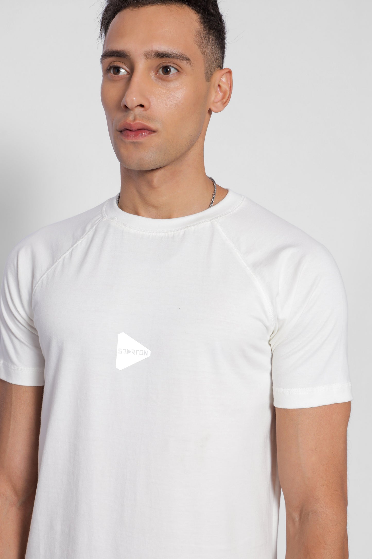 Starton Apparel Men's Round Neck Raglan Sleeve T-Shirt Combed Cotton (STM-004 Off-White)