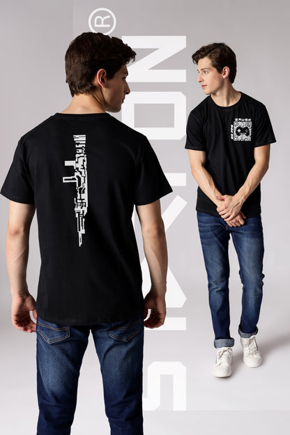 Starton Apparel Men's Round Neck T-Shirt Combed Cotton Bio-Washed 180 GSM Gamer 60FPS (STM-015)