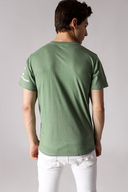 Starton Apparel Men's Regular Fit Round Neck Half Sleeved T-Shirt AI H-Chip (STM-016 Mint Green)