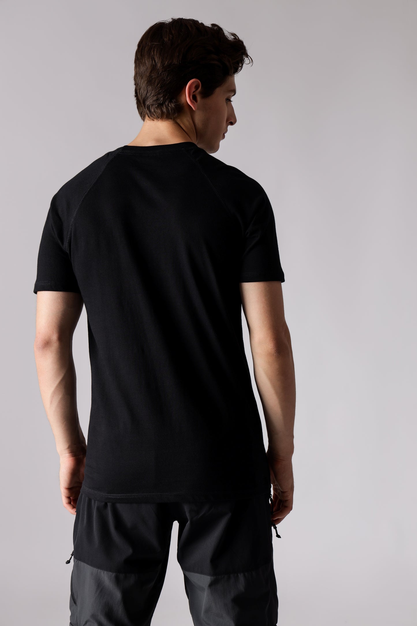 Starton Apparel Trending Smart Slim Fit Cotton Black Raglan T Shirt Men's Regular Fit Round Neck Half Sleeved T-Shirt (STM-006)
