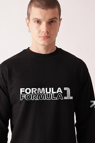 Starton Apparel Premium Oversized Sweatshirt for Men, 100% Cotton Terry 320GSM, F1 Formula1 Graphic Print, Drop Shoulder