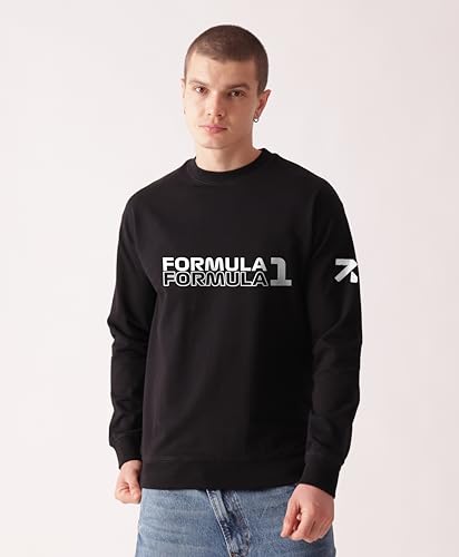 Starton Apparel Premium Oversized Sweatshirt for Men, 100% Cotton Terry 320GSM, F1 Formula1 Graphic Print, Drop Shoulder
