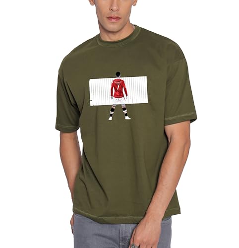 Starton Apparel Unisex Cotton Football Graphic Print Oversized Fit T-Shirt