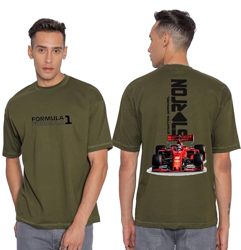 Starton Apparel Unisex Cotton T-Shirt from ula 1 Supercar Graphic Print Oversized Fit