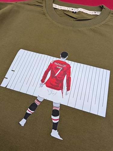 Starton Apparel Unisex Cotton Football Graphic Print Oversized Fit T-Shirt