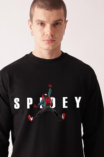 Starton Apparel Premium Oversized Sweatshirt for Men, 100% Cotton Terry 300GSM, Marvel Superhero Anime Graphic Print, Drop Shoulder