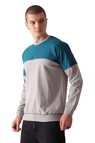 Starton Apparel Crew Neck Sweatshirt for Men 100% Cotton Terry 280GSM Heavy French Terry Dual Tone