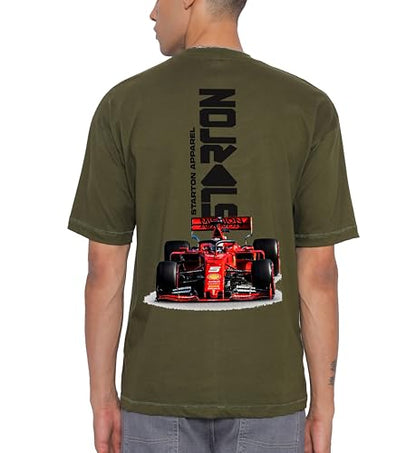 Starton Apparel Unisex Cotton T-Shirt from ula 1 Supercar Graphic Print Oversized Fit
