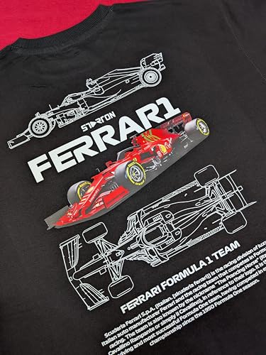 Starton Apparel Premium Oversized Sweatshirt for Men, 100% Cotton Terry 320GSM, F1 Formula1 Graphic Print, Drop Shoulder