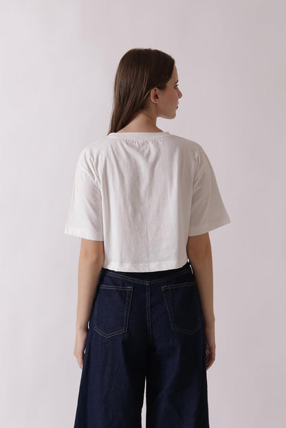 Starton Apparel Oversized Crop Top for Women | Oversized Cropped T-Shirts Printed T-Shirt