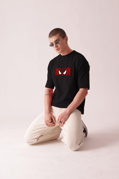 Starton Apparel Unisex 100% Cotton Superhero Graphic Printed Drop Shoulder Oversized Fit T-Shirt for Men and Women