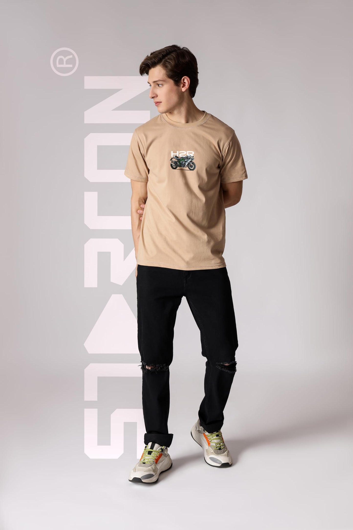 Starton Apparel Men's Cotton T-Shirt Supercar Superbike Graphic Print Regular Fit