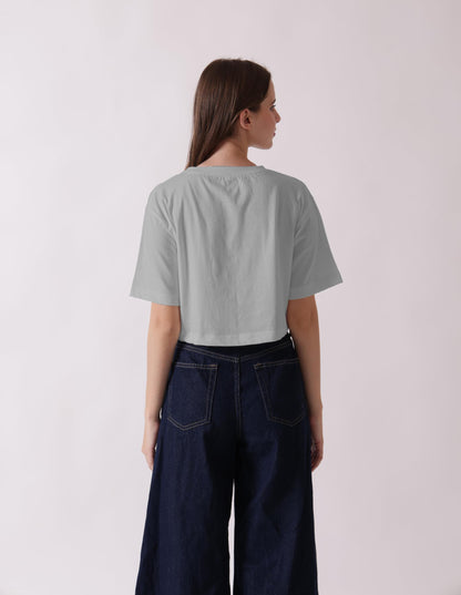 Starton Apparel Oversized Crop Top for Women | Oversized Cropped T-Shirts Printed T-Shirt