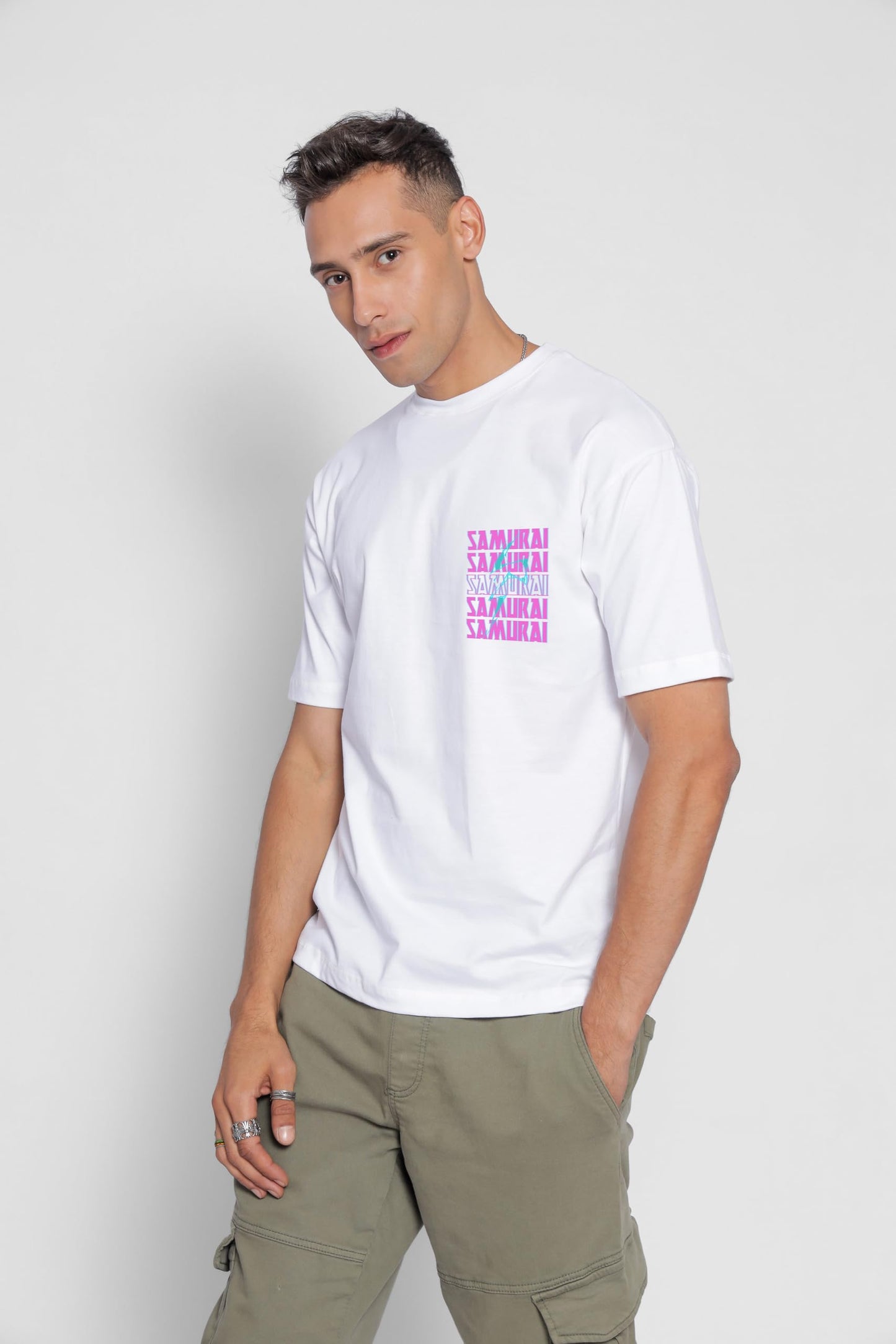 Starton Apparel 100% Pure Cotton Drop Shoulder Oversized Fit T-Shirt for Men Extraction Anime Front and Back Print (STM-037)