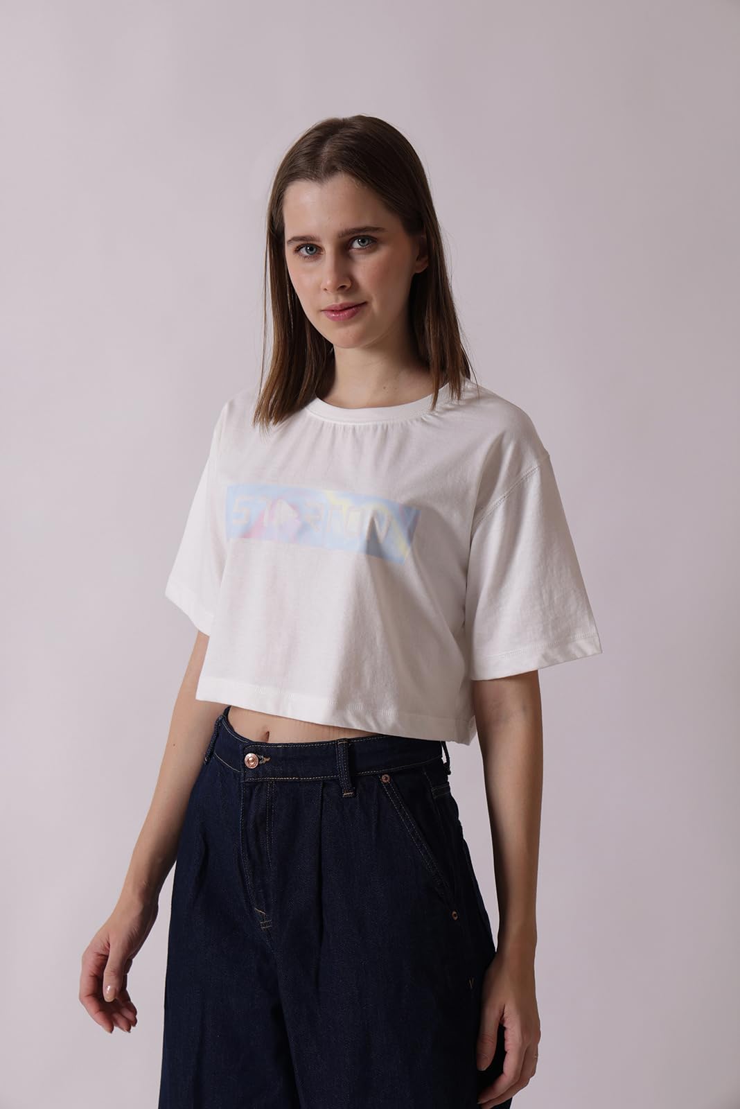 Starton Apparel Oversized Crop Top for Women | Oversized Cropped T-Shirts Printed T-Shirt