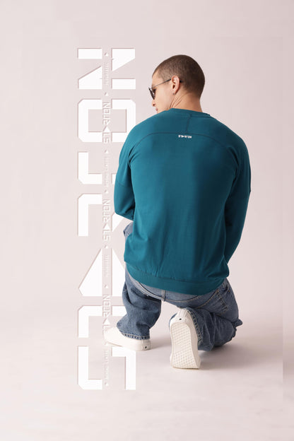Starton Apparel Crew Neck Sweatshirt for Men 100% Cotton Terry 280GSM Heavy French Terry Dual Tone