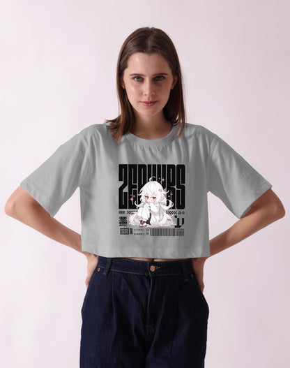 Starton Apparel Oversized Crop Top for Women | Oversized Cropped T-Shirts Printed T-Shirt