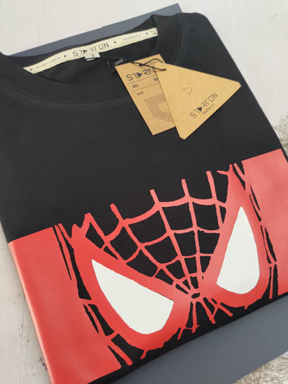 Starton Apparel Unisex 100% Cotton Superhero Graphic Printed Drop Shoulder Oversized Fit T-Shirt for Men and Women